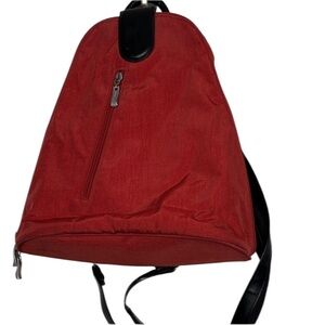 Baggallini Metro Red Convertible Sling Backpack BLEMISH
